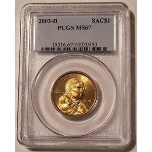 2003 D Native American Sacagawea Dollar MS67 PCGS